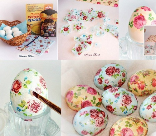 Uskršnja decoupage of eggs