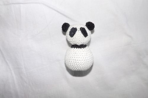 Pletena panda igračka s vlastitim rukama