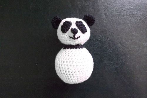 Pletena panda igračka s vlastitim rukama