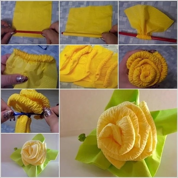 Rose s salvete s vlastitim rukama