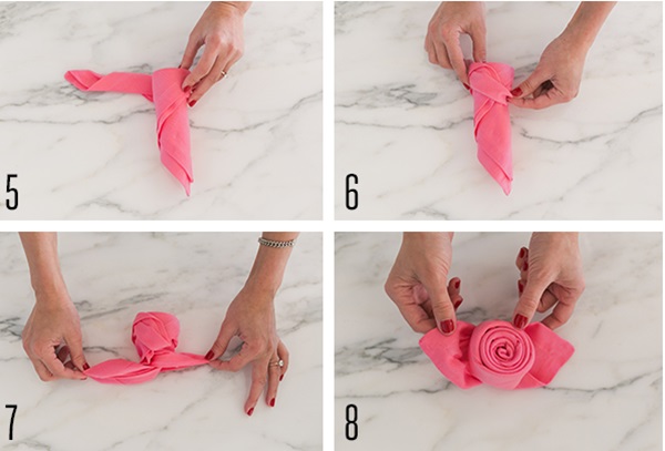 Rose s salvete s vlastitim rukama