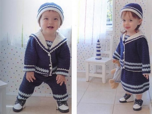 Mornarićevo odijelo sa svojim rukama za sina ili kćer