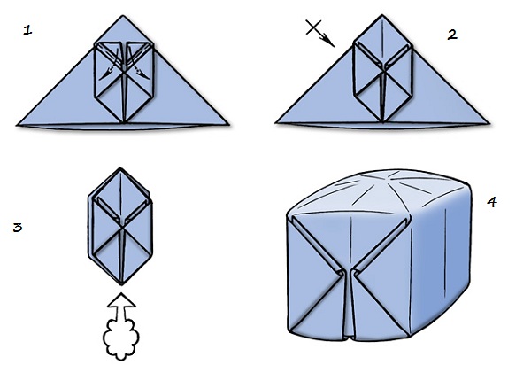 snjegović origami za početnike