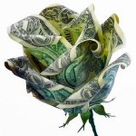 Origami novca: Rose