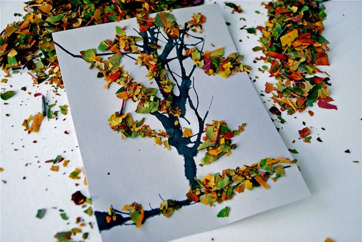 Jesen oranice od prirodnog materijala: fotografija