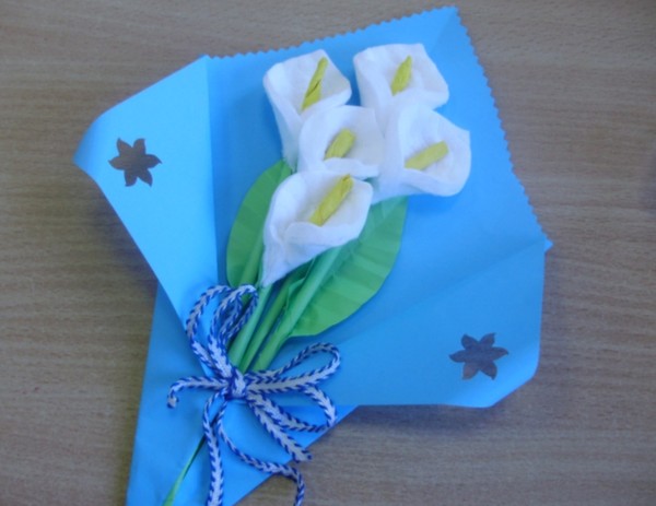 Cvjetovi snowdrops od pamučnih diskova s ​​vlastitim rukama