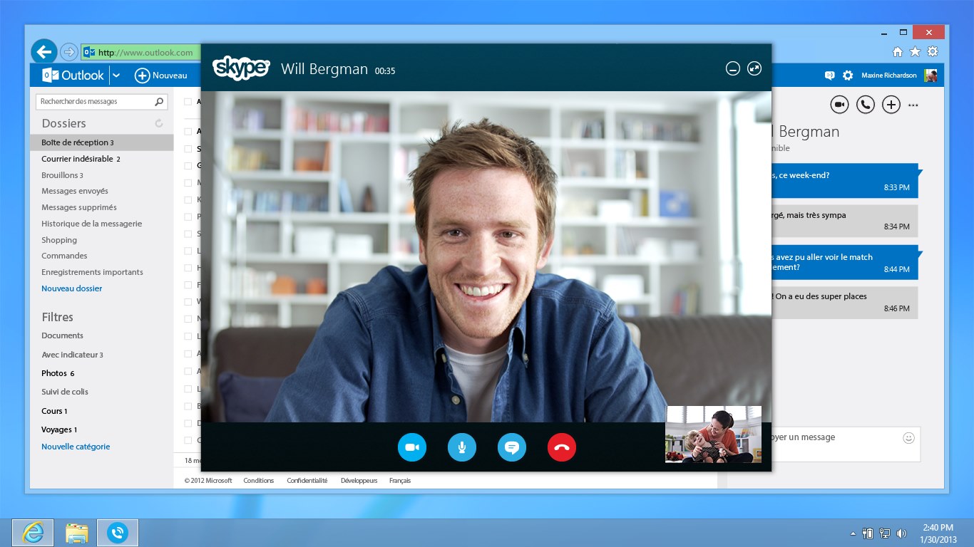 čovjek u skypeu