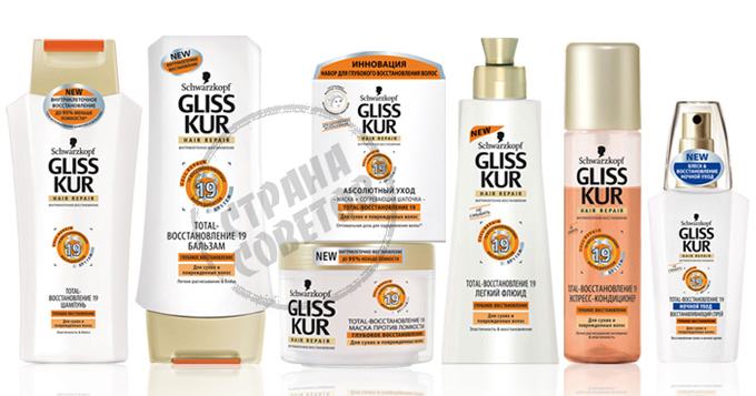 Gliss Kur Total-Recovery 19 šampon, balzam, maska, tekućina, ekspresni uređaj, spreja