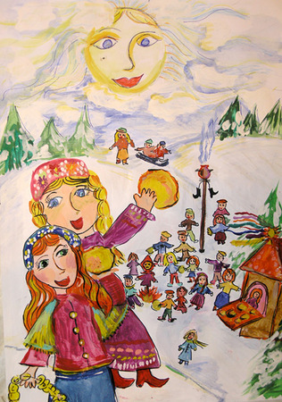 Kako crtati Shrovetide? Nacrtajte proljetni praznik s djecom