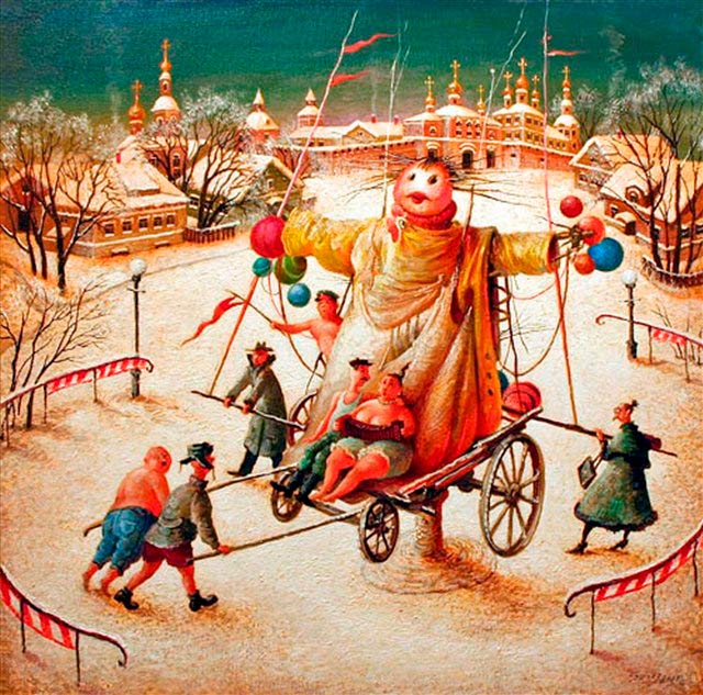 Kako crtati Shrovetide? Nacrtajte proljetni praznik s djecom