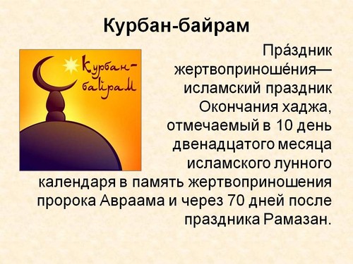 Kurban-Bayram u muslimanskom kalendaru 2015