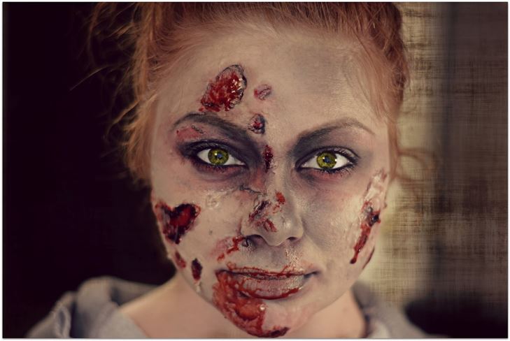 Zombi Makeover za Halloween: foto, video kako napraviti vlastite ruke