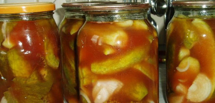 Krastavci sa ketchupom za zimu - bez sterilizacije, u limenke. Sakupljanje za zimski oštar i hrskav krastavac s ketchup chili