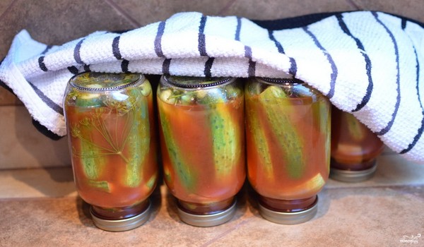 Krastavci sa ketchupom za zimu - bez sterilizacije, u limenke. Sakupljanje za zimski oštar i hrskav krastavac s ketchup chili