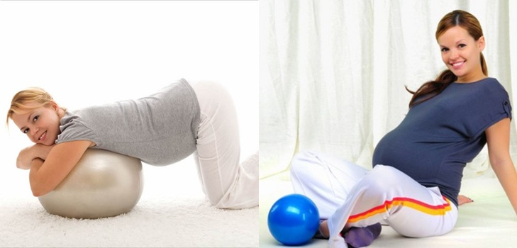 Učinkovita gimnastika za trudnice na fitballu